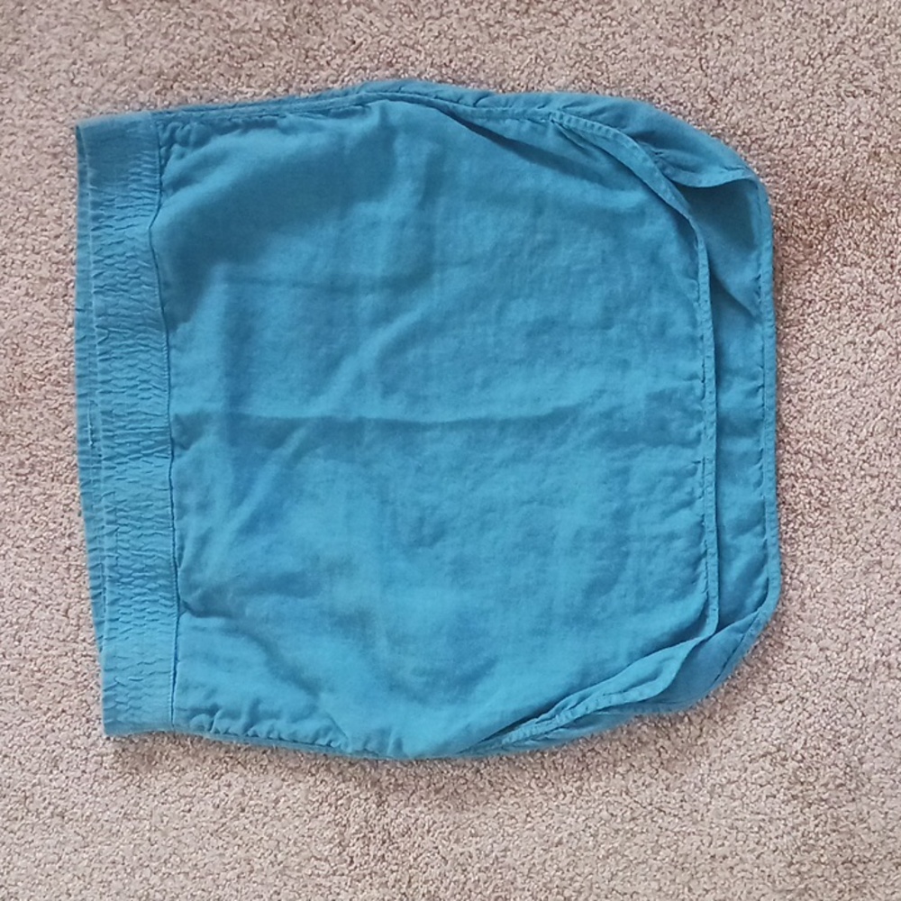 Blue linen skirt